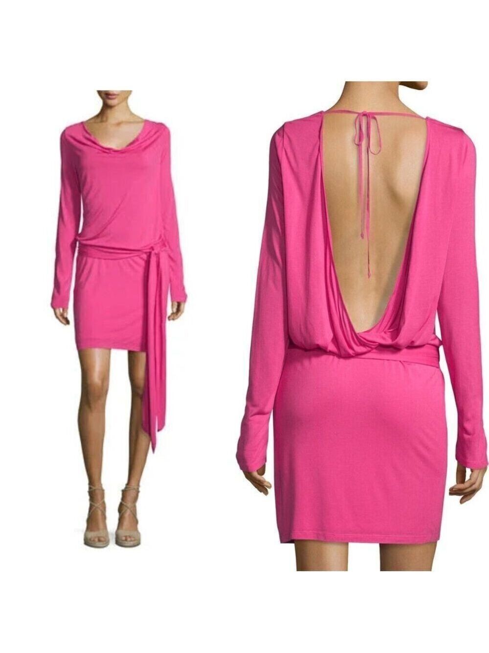 NWT Haute Hippie | Draped Open Back Dress in Pink